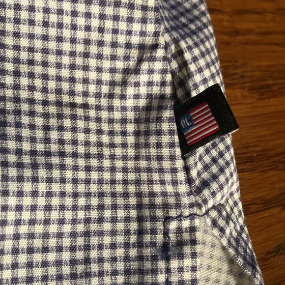 Polo/RalphLauren croptop. Strappy, w/drawstring bodice. Blue/white check.NWT. Lg - Picture 10 of 11